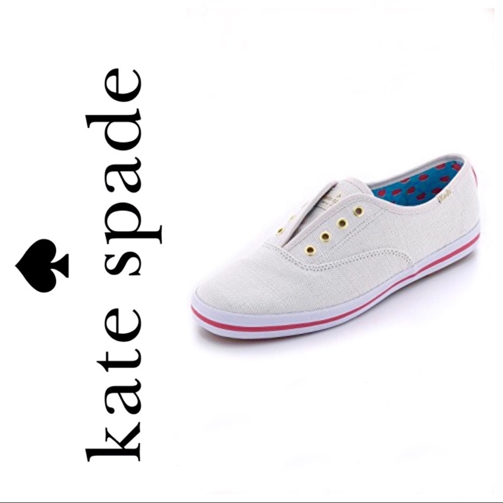 COPY - 🔥SALE🔥 Kate Spade Cream Boho Laceless Sneakers